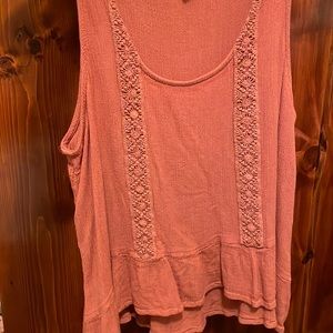 Orange tank top. Size large